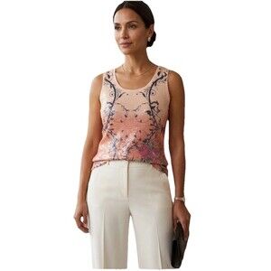 Roper Western Floral Vines Tank Top Sequins Size Large New
